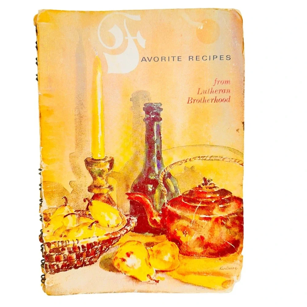 Favorite Recipes Lutheran Brotherhood Cookbook 1978 Spiral Bound Deloris‎ Kanten